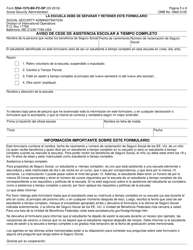 Formulario SSA-1372-BK-FC-SP Adviso Por Adelantado De Cese De Beneficios Para Ninos (Spanish), Page 5