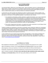 Formulario SSA-1372-BK-FC-SP Adviso Por Adelantado De Cese De Beneficios Para Ninos (Spanish), Page 6