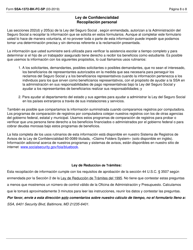Formulario SSA-1372-BK-FC-SP Adviso Por Adelantado De Cese De Beneficios Para Ninos (Spanish), Page 8