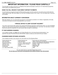 Form SSA-1199-OP7 Direct Deposit Sign-Up Form (British Virgin Islands), Page 2