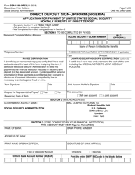 Form SSA-1199-OP53 Direct Deposit Sign-Up Form (Nigeria)