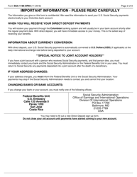 Form SSA-1199-OP69 Direct Deposit Sign-Up Form (Colombia), Page 2