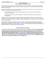 Form SSA-1199-OP86 Direct Deposit Sign-Up Form (Nicaragua), Page 3