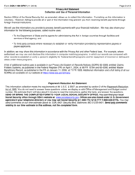 Form SSA-1199-OP97 Direct Deposit Sign-Up Form (El Salvador), Page 3