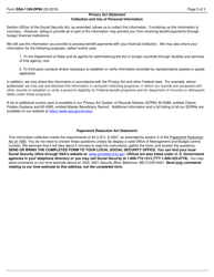 Form SSA-1199-OP89 Direct Deposit Sign-Up Form (Uruguay), Page 3