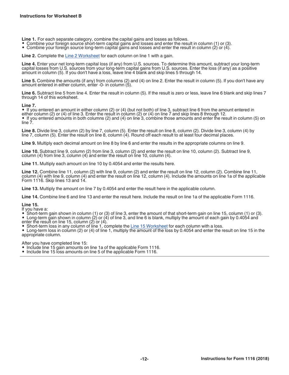 Instructions for IRS Form 1116 Foreign Tax Credit (Individual, Estate, or Trust), Page 12