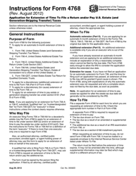 Instructions for IRS Form 4768 Application for Extension of Time to File a Return and/or Pay U.S. Estate (And Generation-Skipping Transfer) Taxes, Page 3