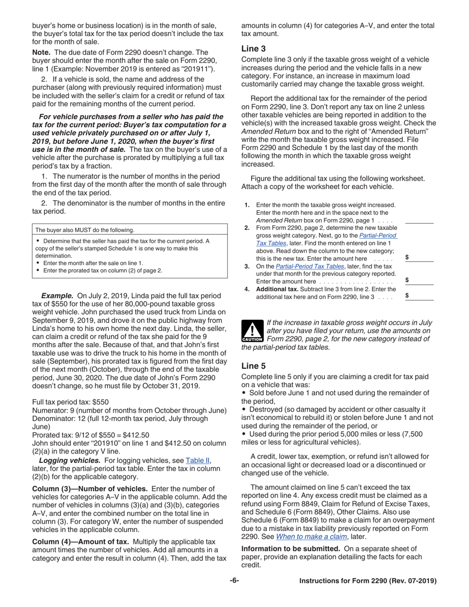 Instructions for IRS Form 2290 Heavy Highway Vehicle Use Tax Return, Page 8