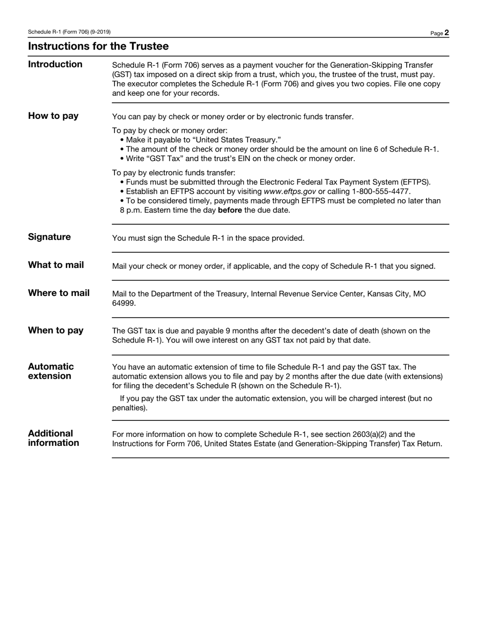 IRS Form 706 Schedule R 1 Download Fillable PDF Or Fill Online 