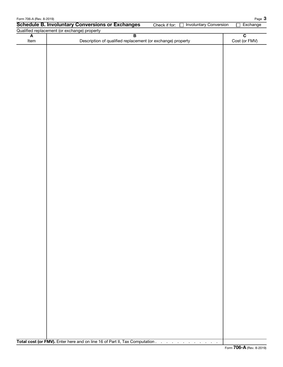 IRS Form 706-A United States Additional Estate Tax Return, Page 3