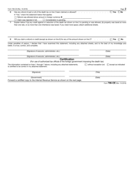 IRS Form 706-CE Certificate of Payment of Foreign Death Tax, Page 2