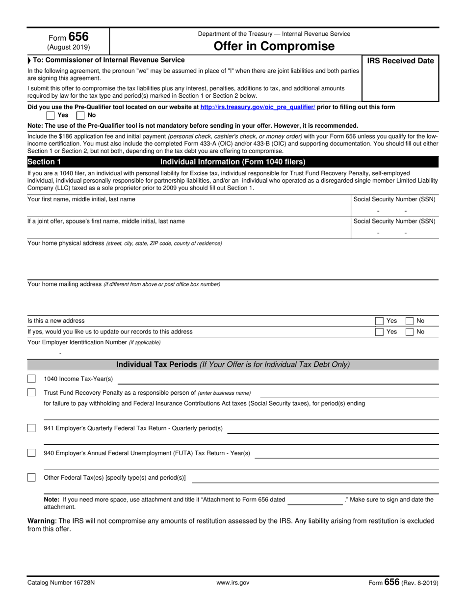 IRS Form 656 Offer in Compromise, Page 2