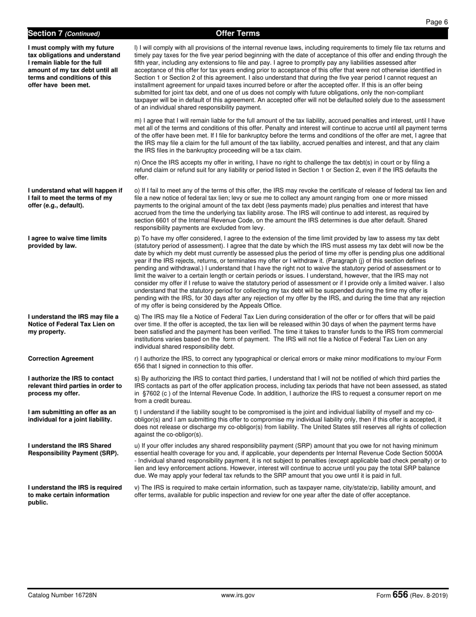 IRS Form 656 Offer in Compromise, Page 7