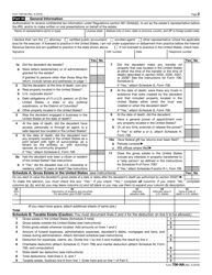 IRS Form 706-NA United States Estate (And Generation-Skipping Transfer) Tax Return Estate of Nonresident Not a Citizen of the United States, Page 2