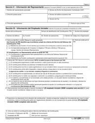IRS Formulario 911 (SP) Solicitud De Ayuda Del Servicio Del Defensor Del Contribuyente (Y Solicitud De La Orden De Asistencia Al Contribuyente) (Spanish), Page 2