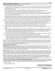 IRS Formulario 911 (SP) Solicitud De Ayuda Del Servicio Del Defensor Del Contribuyente (Y Solicitud De La Orden De Asistencia Al Contribuyente) (Spanish), Page 4
