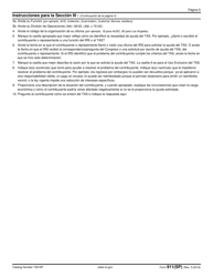 IRS Formulario 911 (SP) Solicitud De Ayuda Del Servicio Del Defensor Del Contribuyente (Y Solicitud De La Orden De Asistencia Al Contribuyente) (Spanish), Page 5