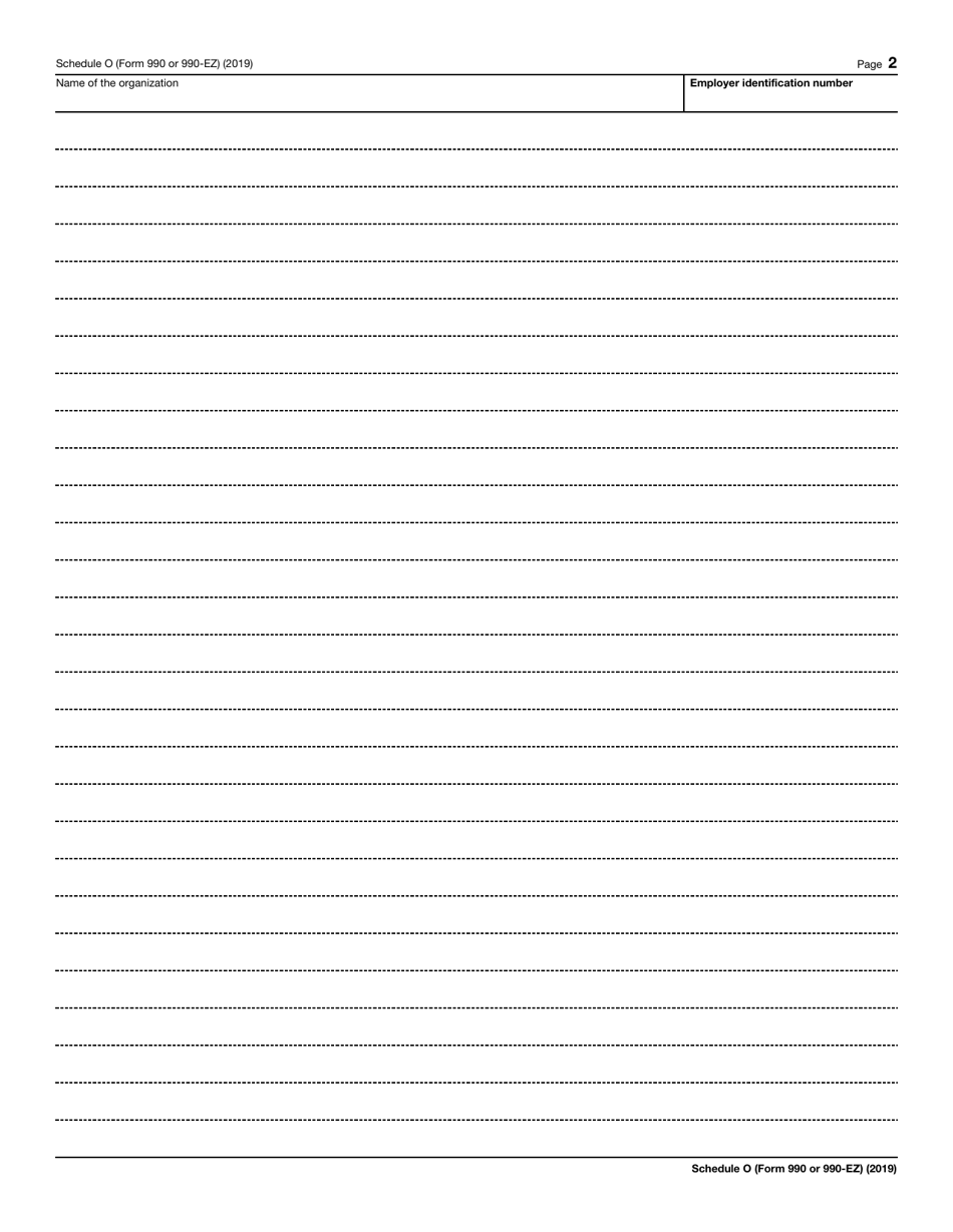 IRS Form 990 (990-EZ) Schedule O Supplemental Information to Form 990 or 990-ez, Page 2