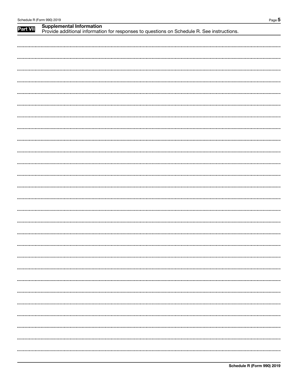 IRS Form 990 Schedule R Related Organizations and Unrelated Partnerships, Page 5