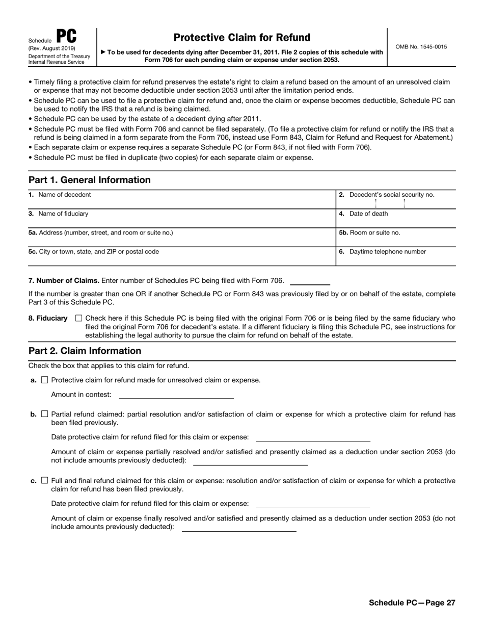 IRS Form 706 Download Fillable PDF or Fill Online United States Estate ...