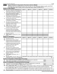 IRS Form 990 (990-EZ) Schedule A Public Charity Status and Public Support, Page 3