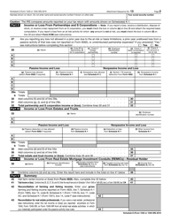 IRS Form 1040 (1040-SR) Schedule E Supplemental Income and Loss, Page 2