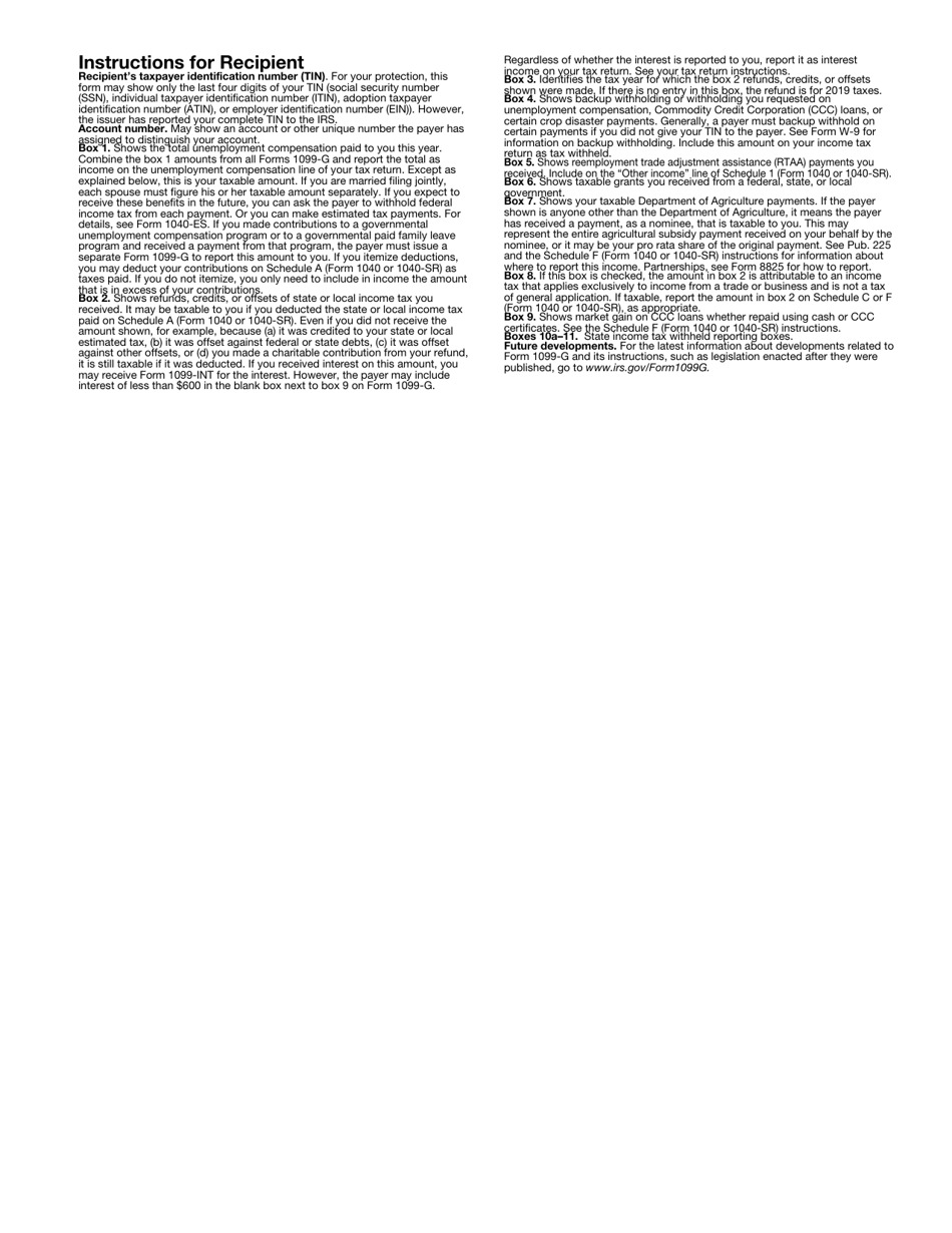 IRS Form 1099-G Certain Government Payments, Page 5