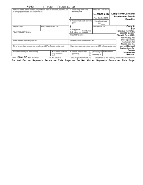 IRS Form 1099-LTC  Printable Pdf