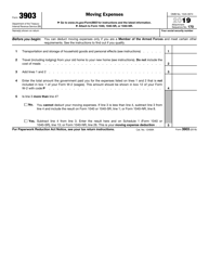 IRS Form 3903 Download Fillable PDF or Fill Online Moving Expenses