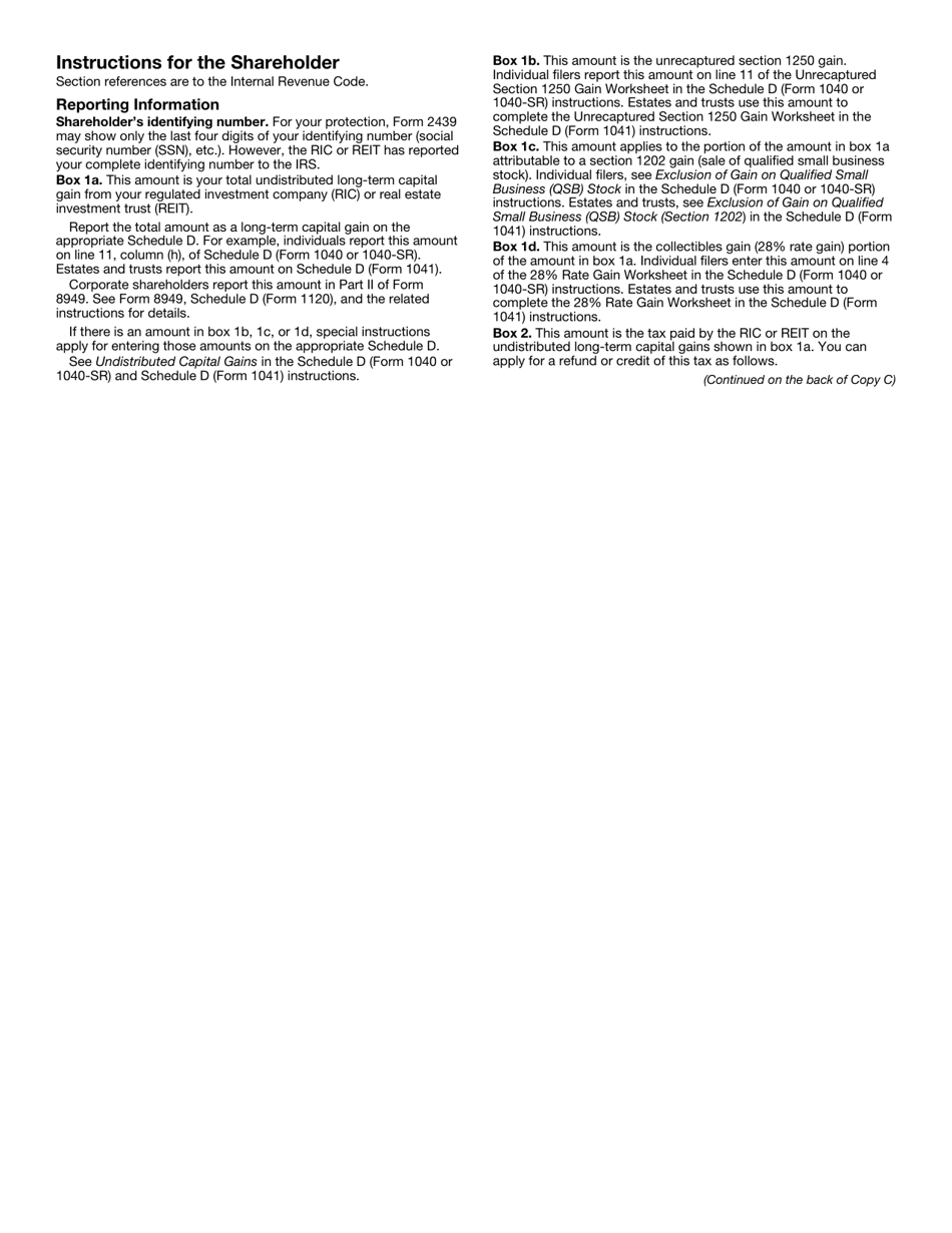IRS Form 2349 Notice to Shareholder of Undistributed Long-Term Capital Gains, Page 4