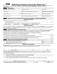 IRS Form 4768 Application for Extension of Time to File a Return and/or Pay U.S. Estate (And Generation-Skipping Transfer) Taxes, Page 3