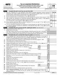Document preview: IRS Form 4972 Tax on Lump-Sum Distributions