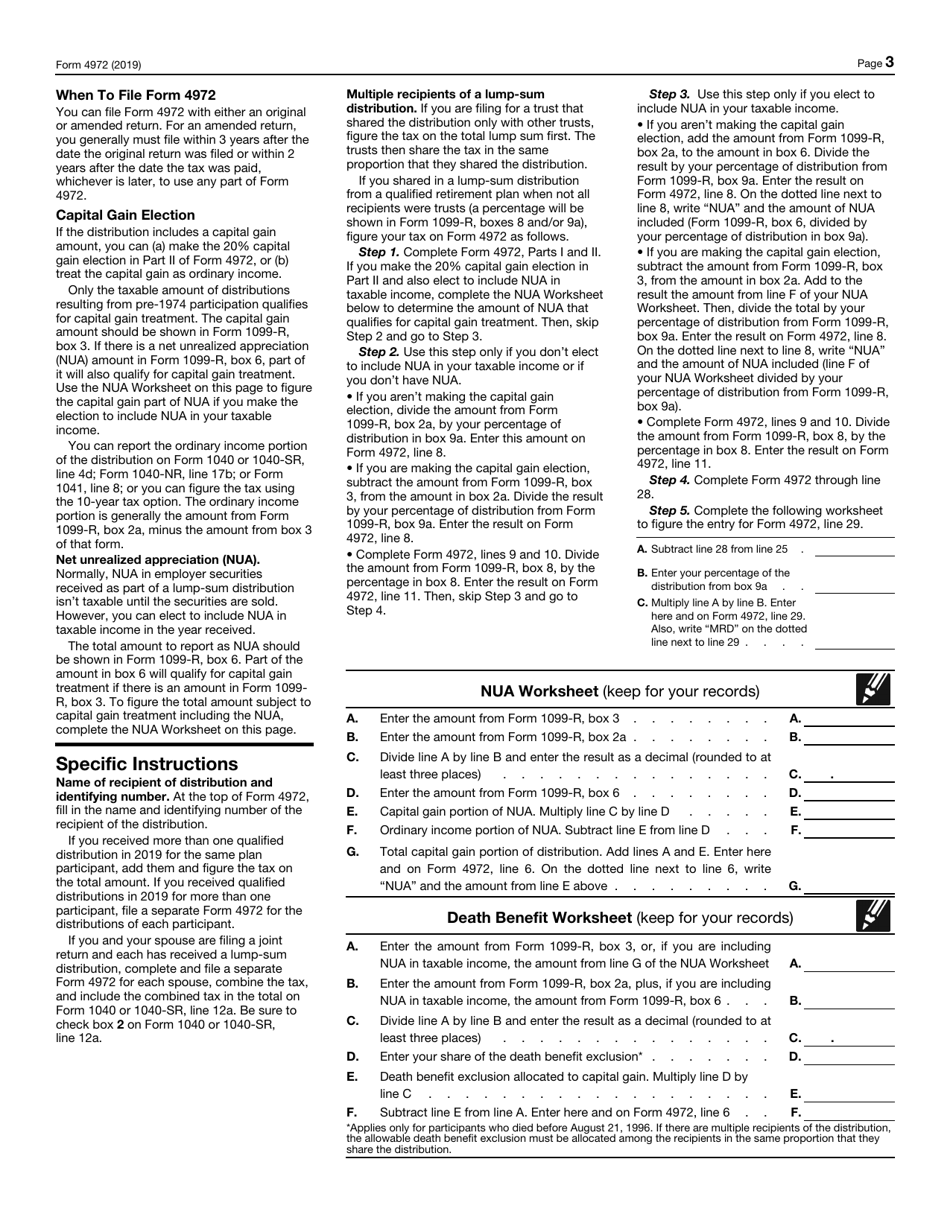 IRS Form 4972 Tax on Lump-Sum Distributions, Page 3