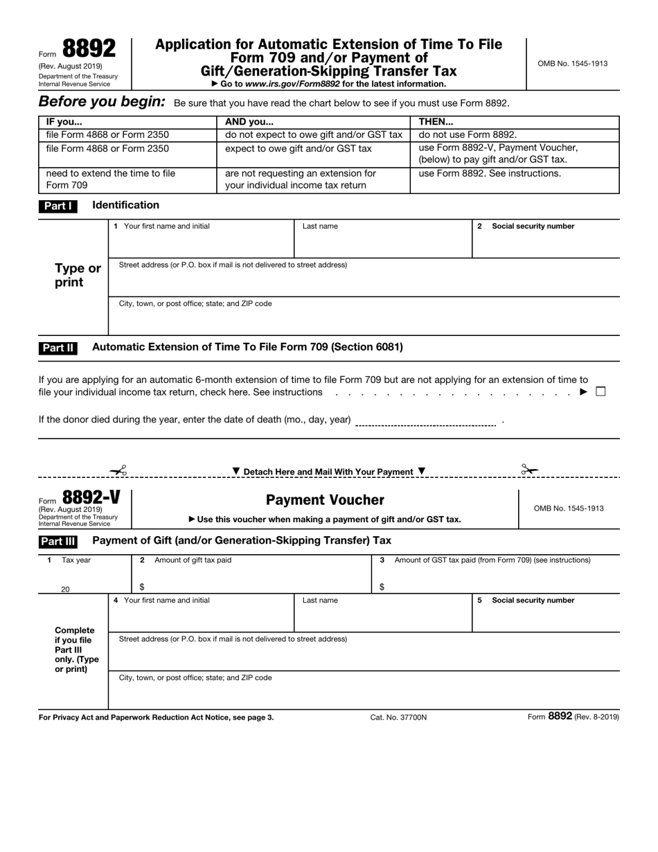 IRS Form 8892 - Fill Out, Sign Online and Download Fillable PDF ...