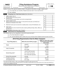 IRS Form 9452 Filing Assistance Program