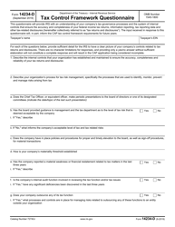 IRS Form 14234-D Tax Control Framework Questionnaire
