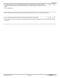 IRS Form 14234-D Tax Control Framework Questionnaire, Page 2