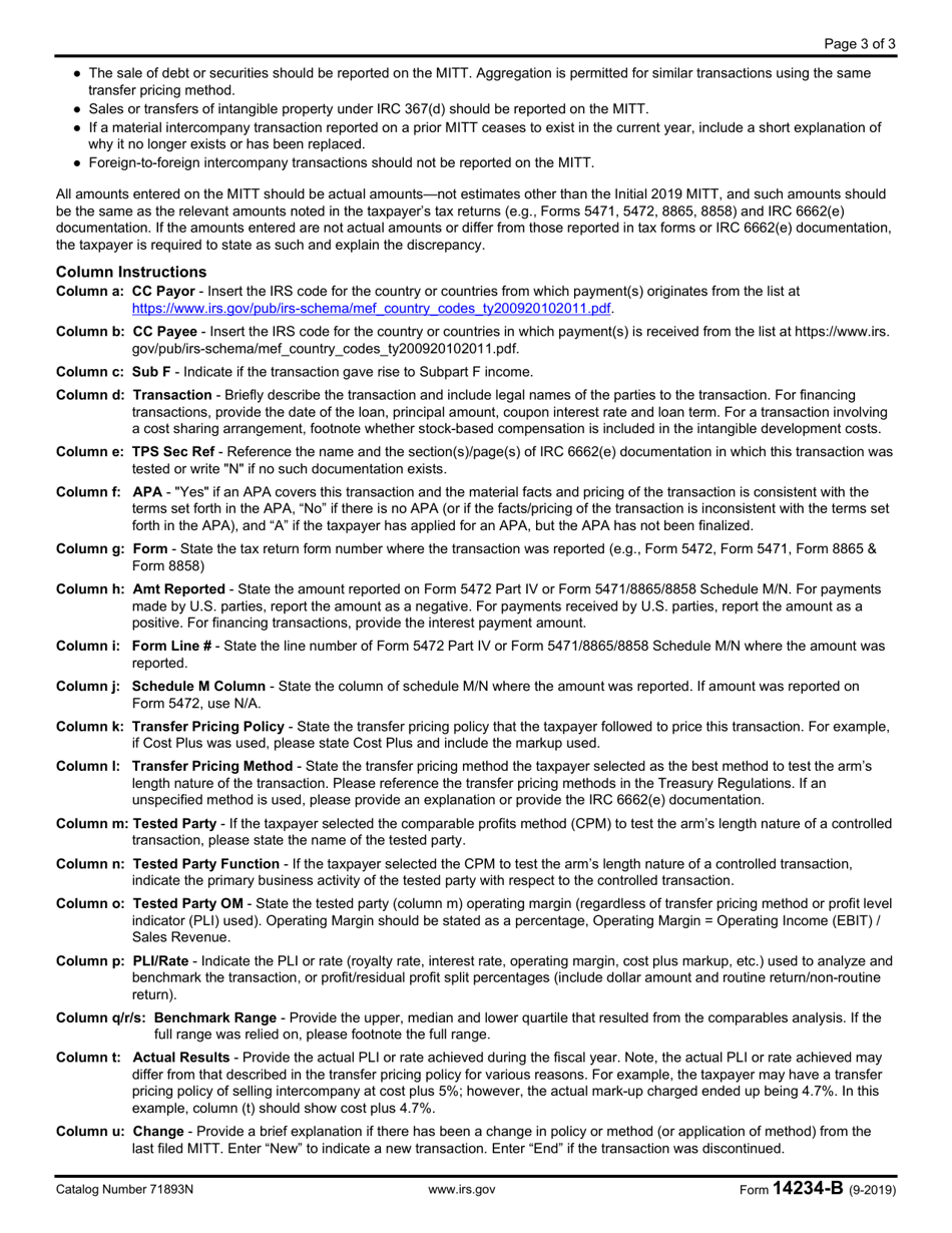 IRS Form 14234-B Material Intercompany Transactions Template (Mitt), Page 3