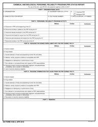Document preview: DA Form 3480-3 Chemical and Biological Personnel Reliability Program (PRP) Status Report