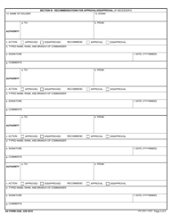 DA Form 3340 Request for Continued Service in the Regular Army, Page 2