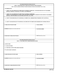 DA Form 3437 Department of the Army Nonappropriated Funds Certificate of Medical Examination, Page 7