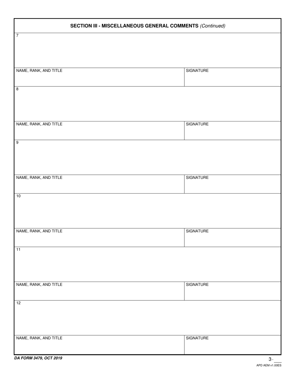 DA Form 3479 Training and Proficiency Record - Air Traffic Controller, Page 11