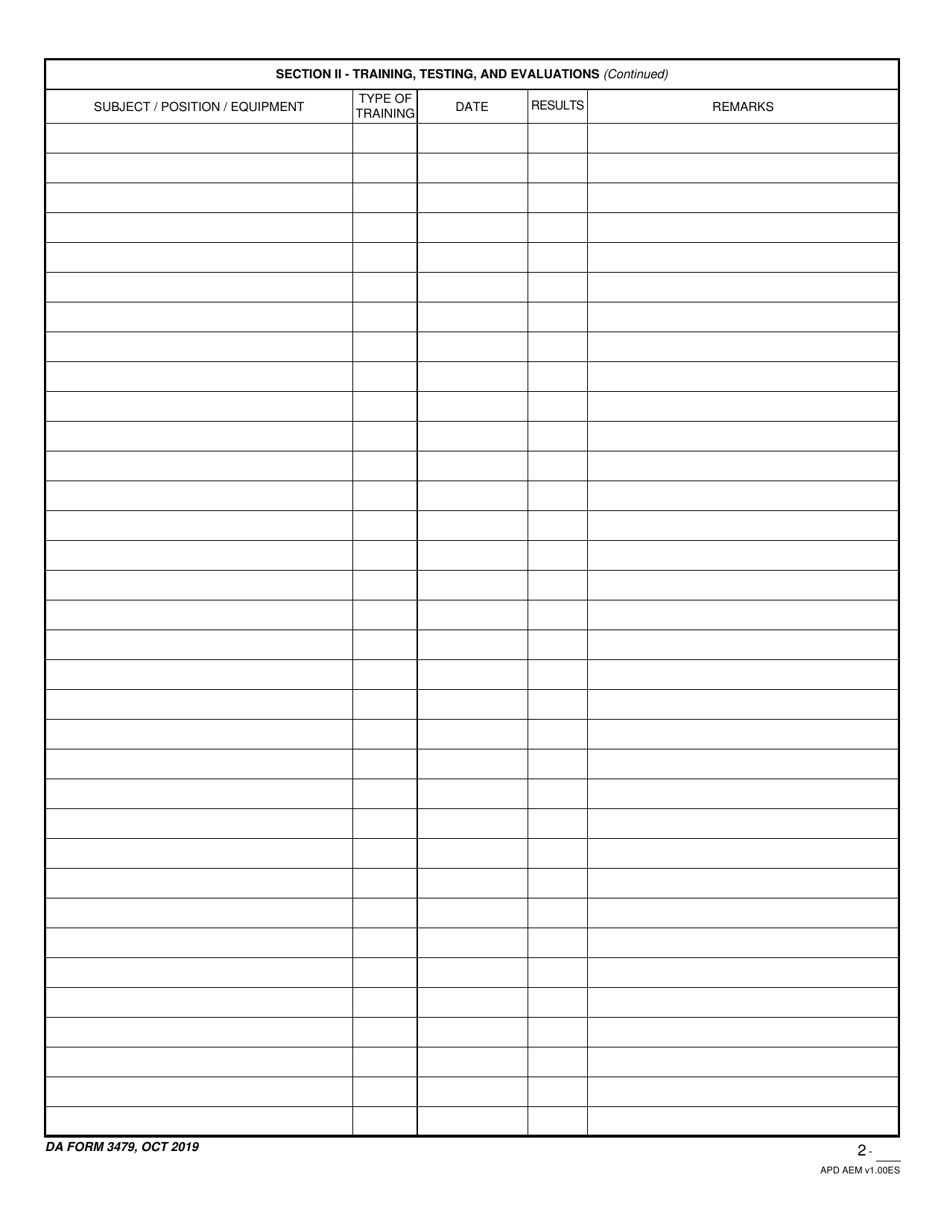 DA Form 3479 Training and Proficiency Record - Air Traffic Controller, Page 8