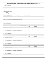 DA Form 5369 Rotation Agreement - Employees Recruited From the United States, Page 2