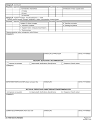 DA Form 5440-18 Delineation of Clinical Privileges - Physician Assistant, Page 2