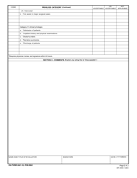 DA Form 5441-18 Evaluation of Clinical Privileges - Physician Assistant, Page 2