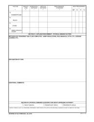 DA Form 5643 Physical Demands Analysis Worksheet, Page 2