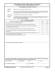 Document preview: DA Form 7349 Initial Medical Review - Annual Medical Certificate