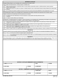 DA Form 7652 Disability Evaluation System (DES) Commander&#039;s Performance and Functional Statement, Page 3
