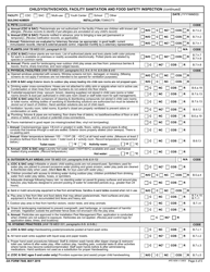 DA Form 7848 Child/Youth/School Facility Sanitation and Food Safety Inspection, Page 4